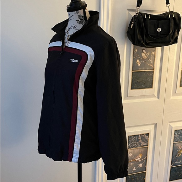 Speedo Black Jacket with Red and White Accents - Picture 6 of 11